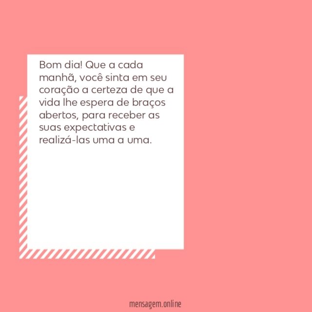 Que a cada manhã