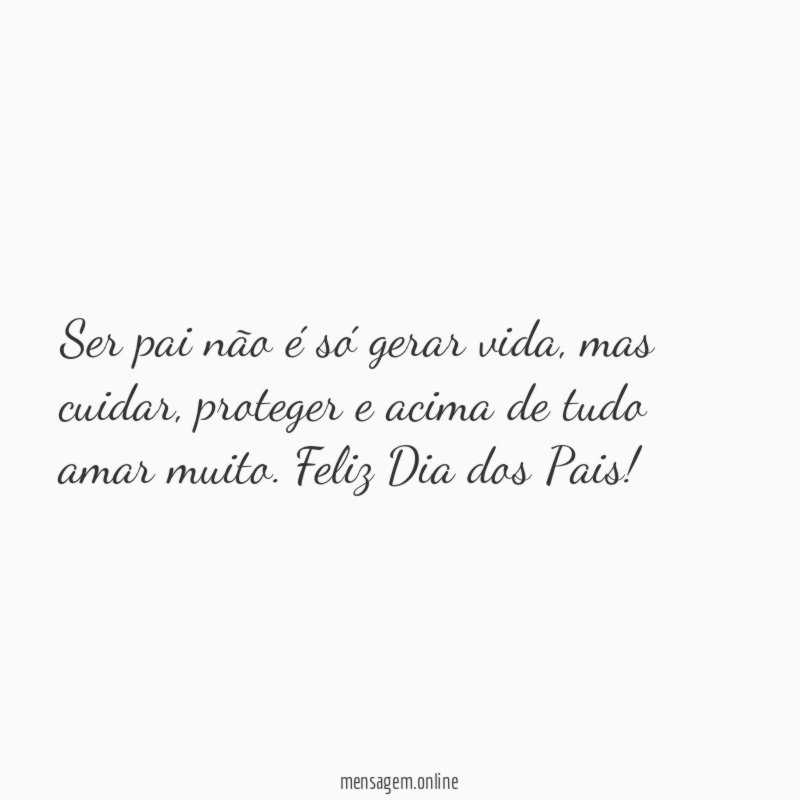 Pai significa amar muito
