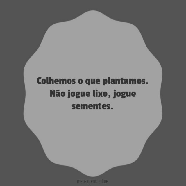 Colhemos o que