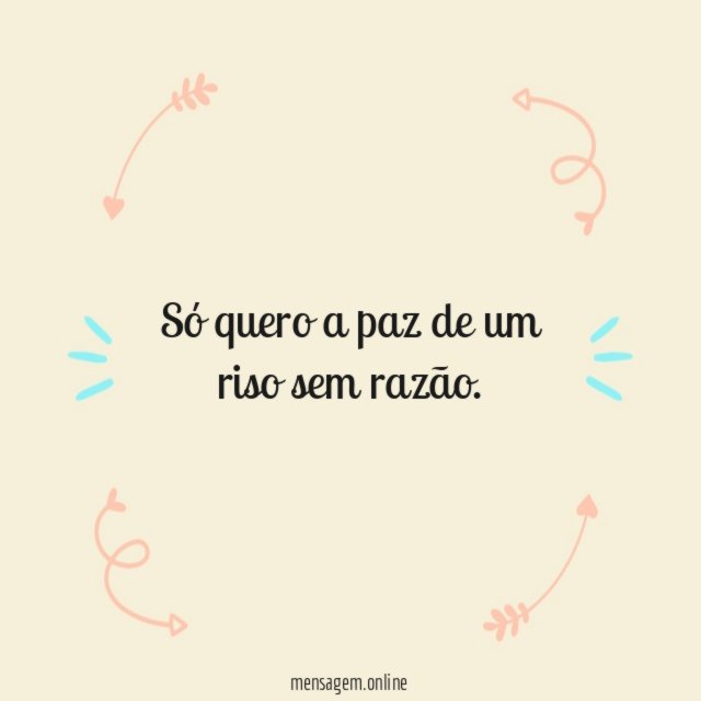 Só quero a paz