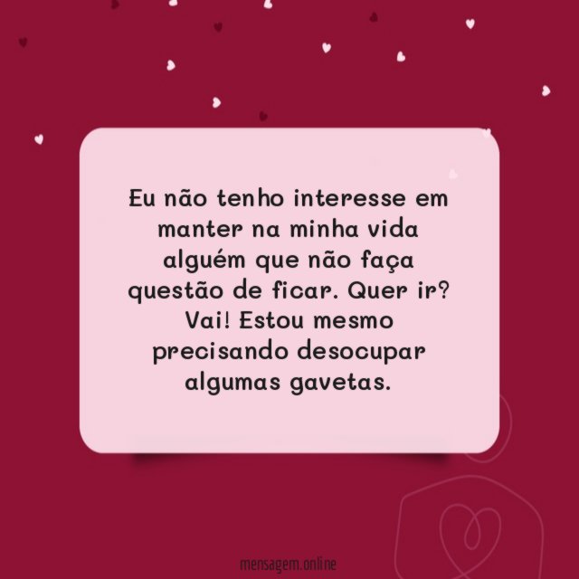 Desocupar algumas gavetas