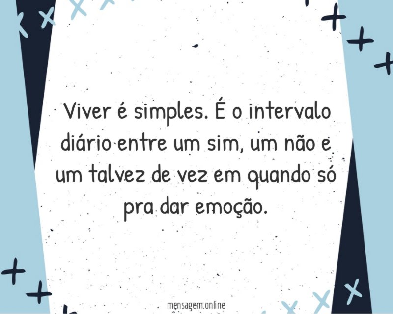 Viver é simples