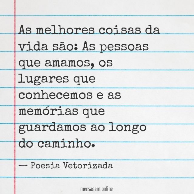 Guardamos ao longo do caminho