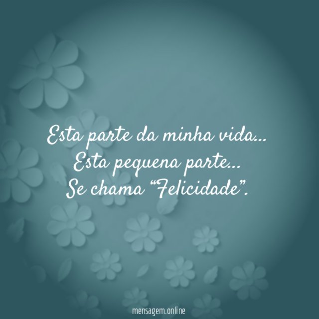 Esta parte da minha vida