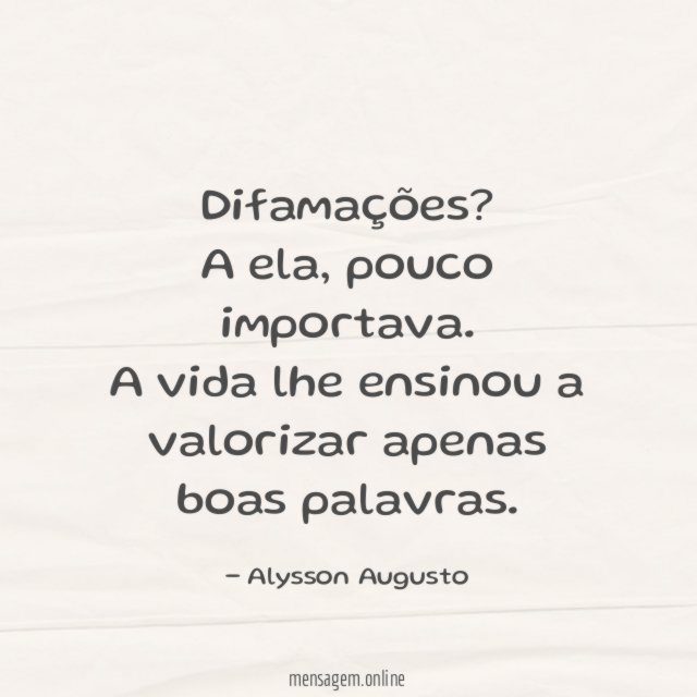 Difamações?