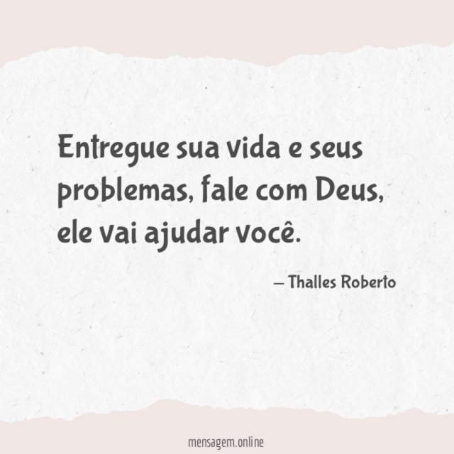 Entregue sua vida e seus