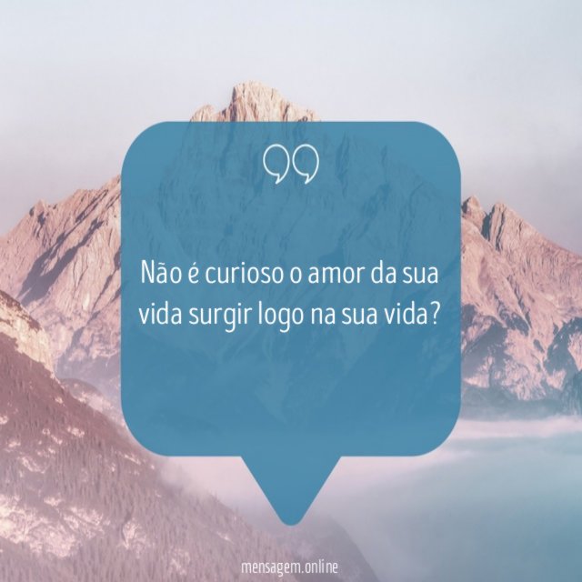 Não é curioso o amor