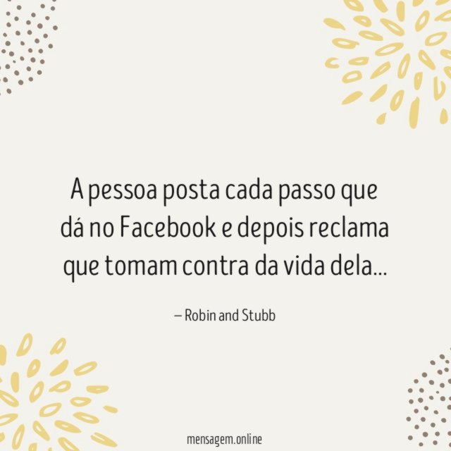 A pessoa posta cada passo