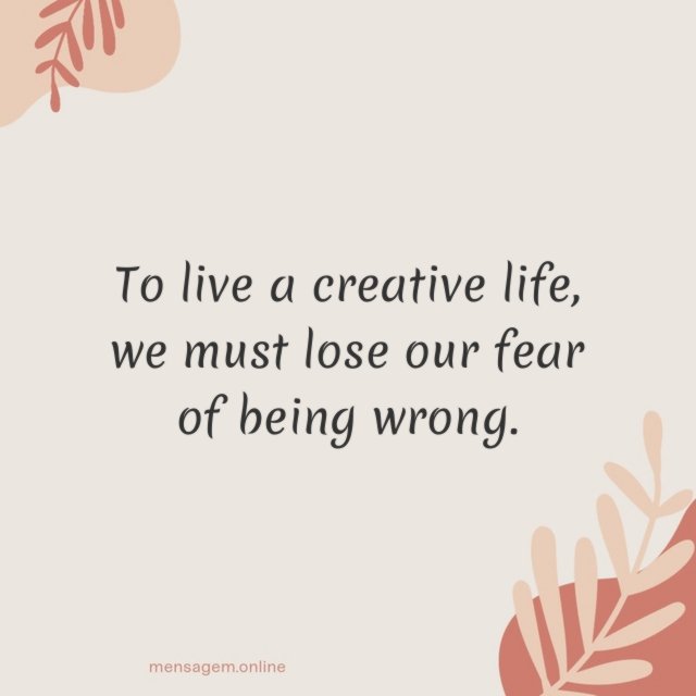To live a creative life