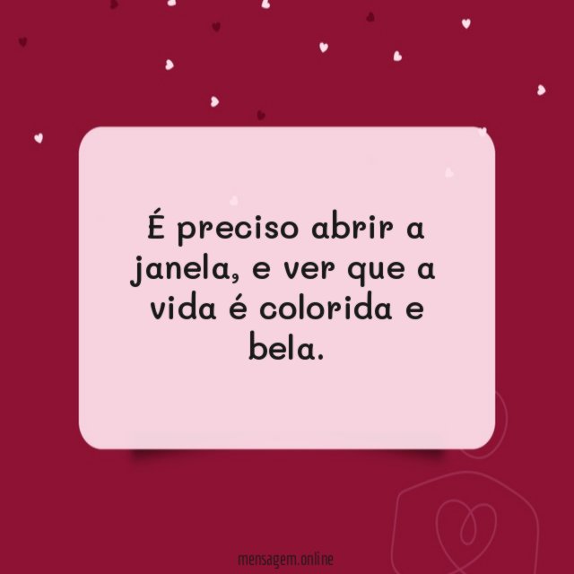 É preciso abrir a janela
