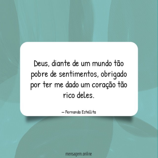 Tão pobre de sentimentos