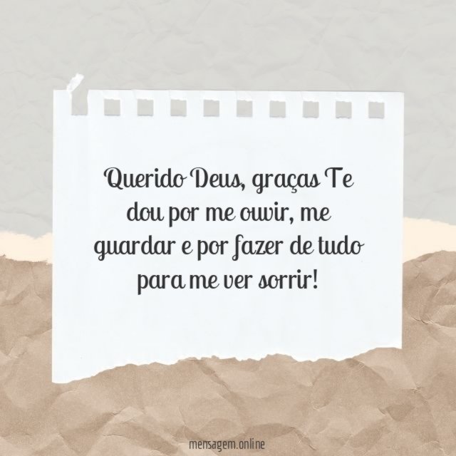 Graças Te dou por me ouvir
