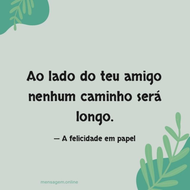 Ao lado do teu amigo nenhum