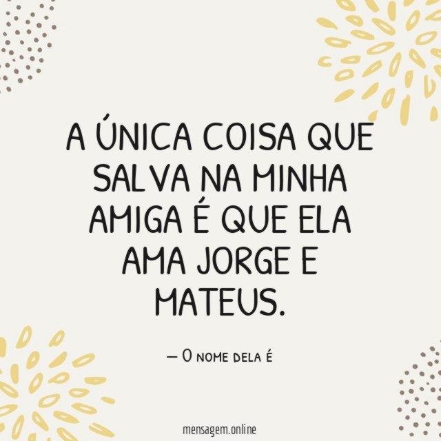 A única coisa que salva