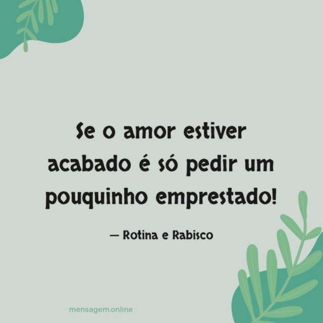 Se o amor estiver acabado