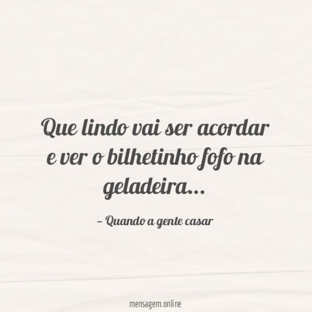 Que lindo vai ser acordar