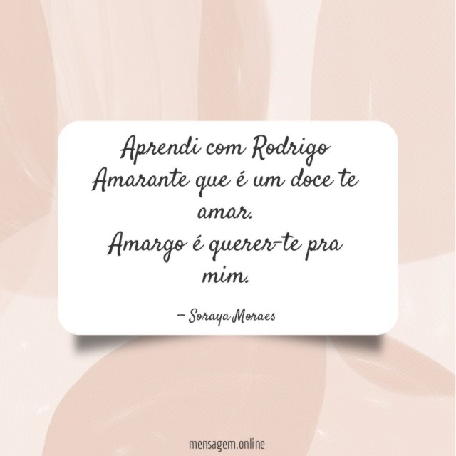 Aprendi com Rodrigo Amarante