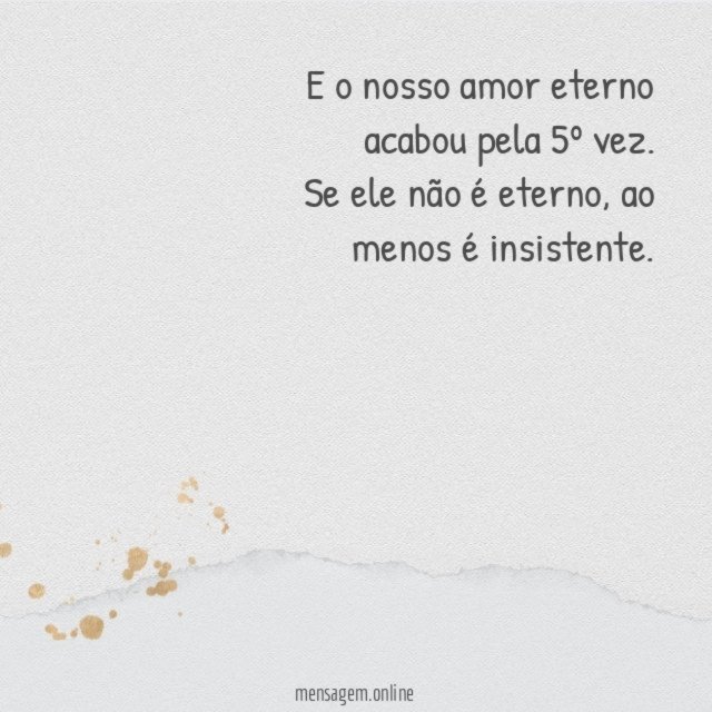 E o nosso amor eterno