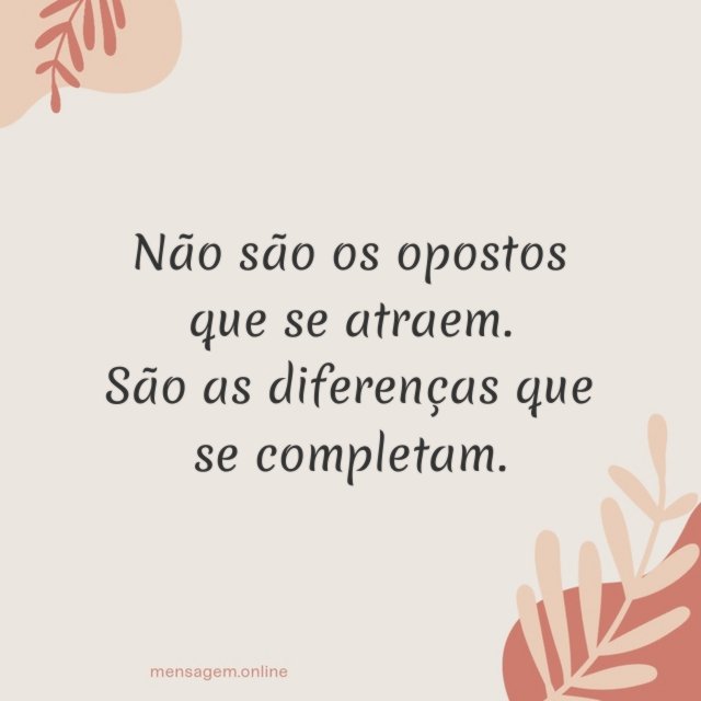 Não são os opostos