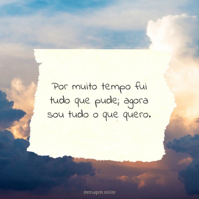 Por muito tempo fui