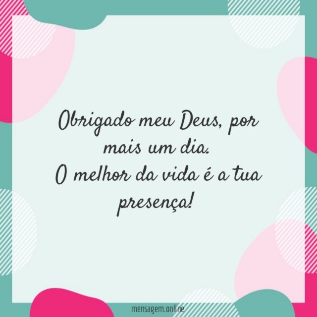 Obrigado meu Deus