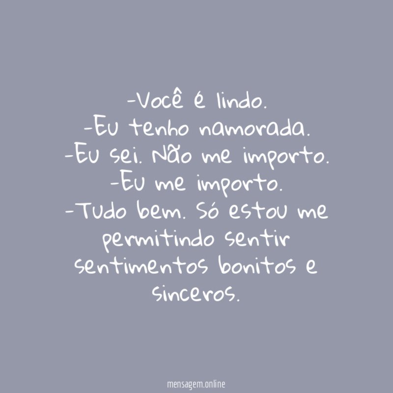 Você é lindo