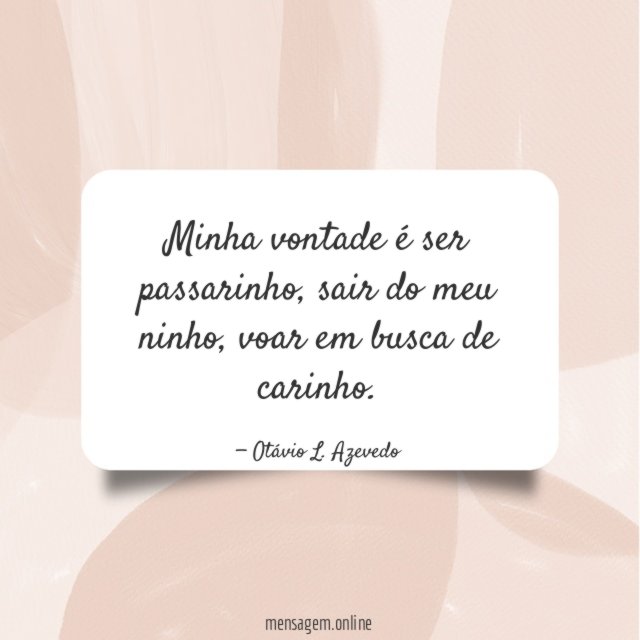 Minha vontade é ser passarinho