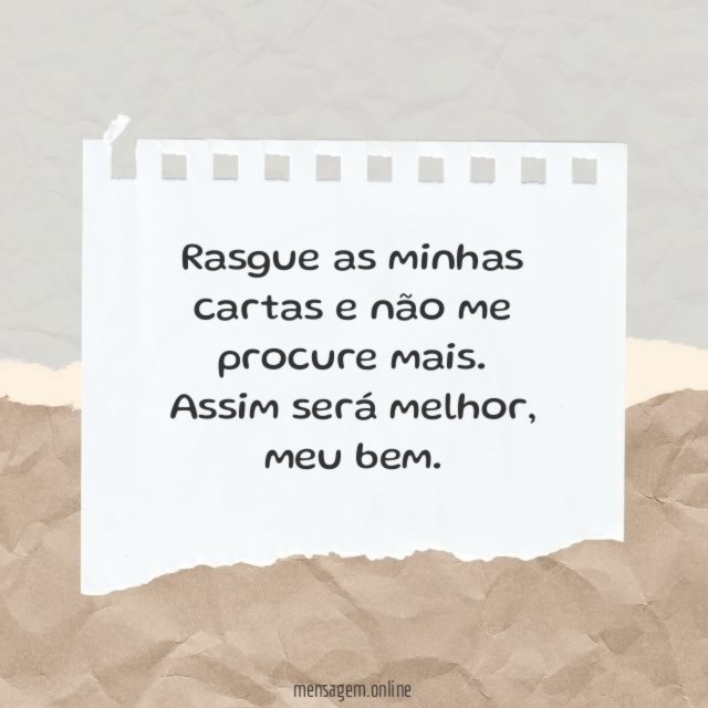Rasgue as minhas cartas