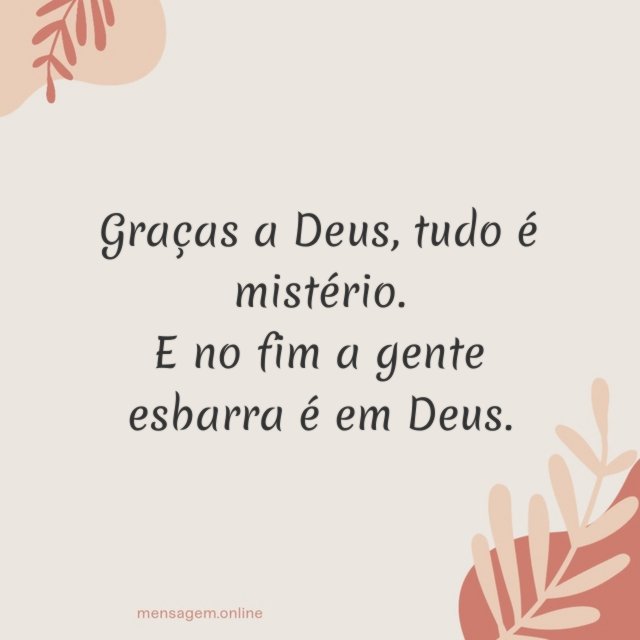 Esbarra é em Deus