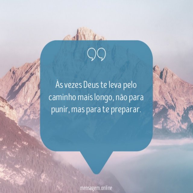 Às vezes Deus te leva