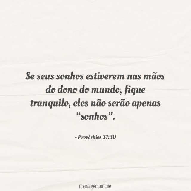 Se seus sonhos estiverem