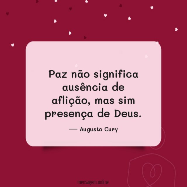 Paz não significa
