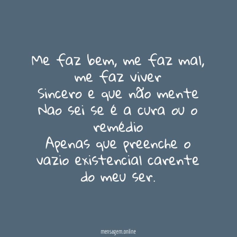 Me faz bem