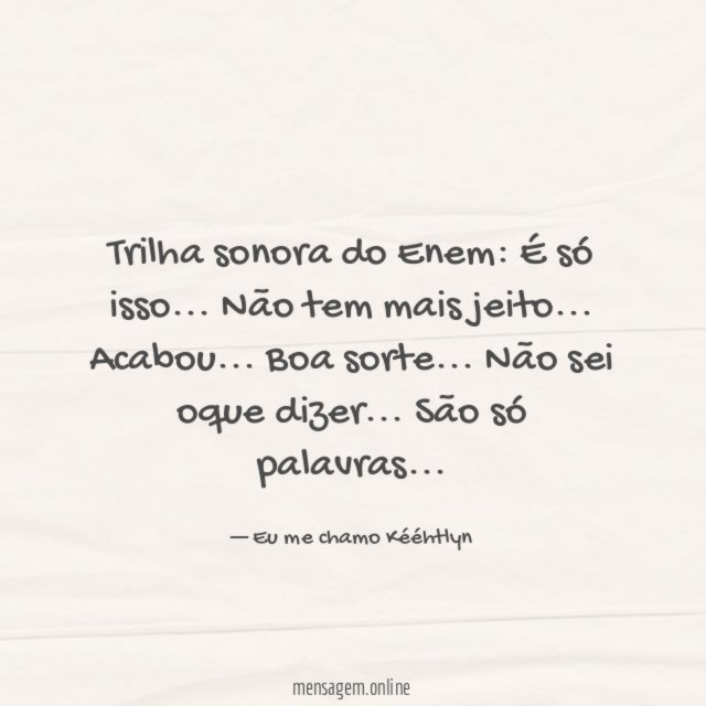 Trilha sonora do Enem