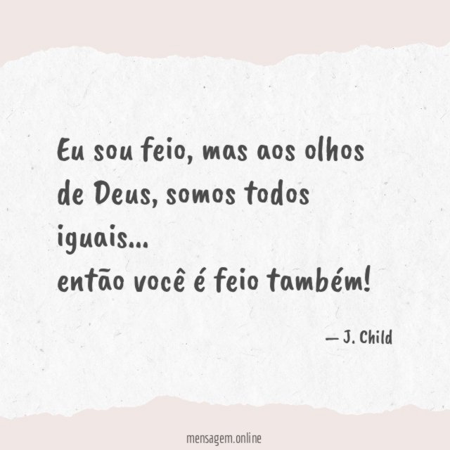 Eu sou feio