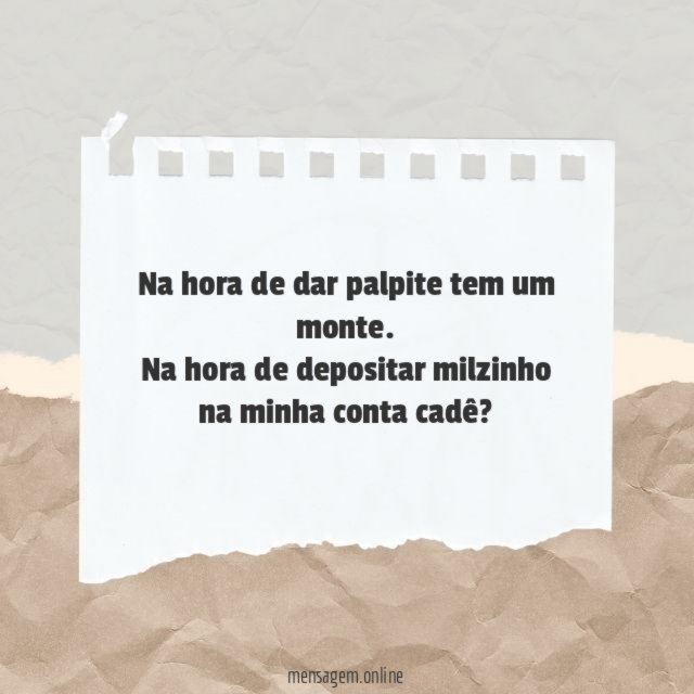 Na hora de dar palpite