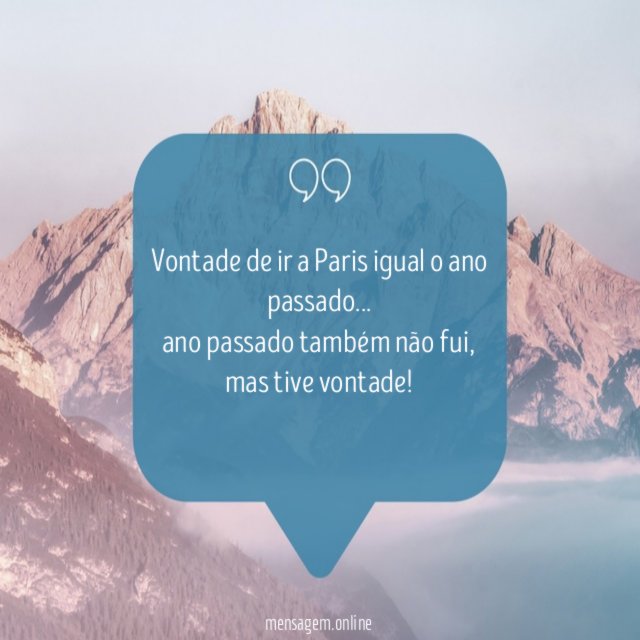Vontade de ir a Paris