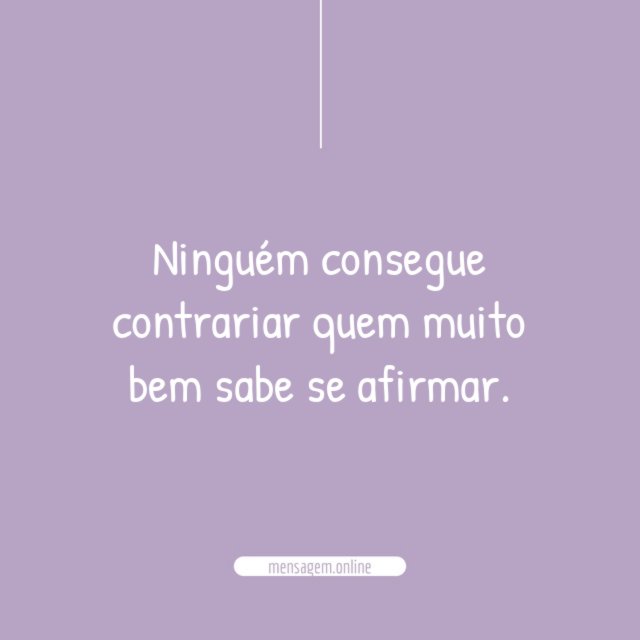 Ninguém consegue contrariar