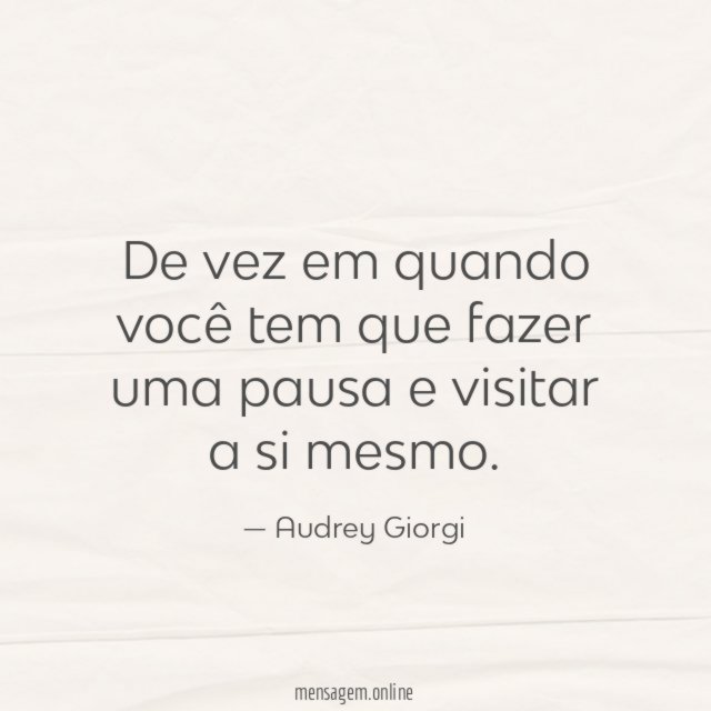 Fazer uma pausa e visitar