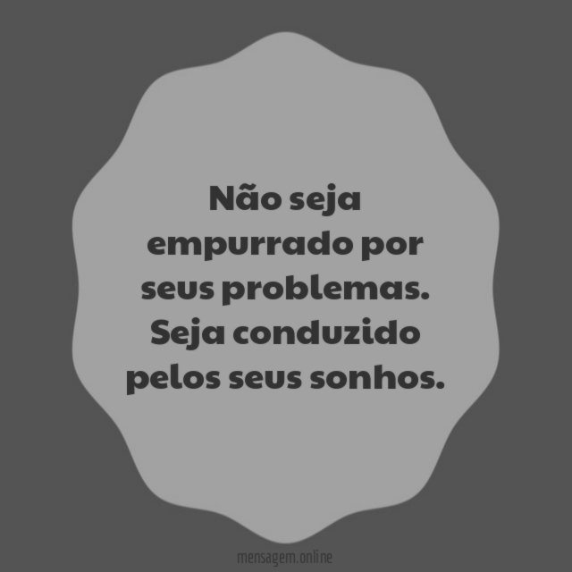 Não seja empurrado