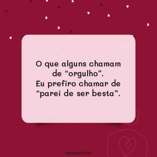 Parei de ser besta