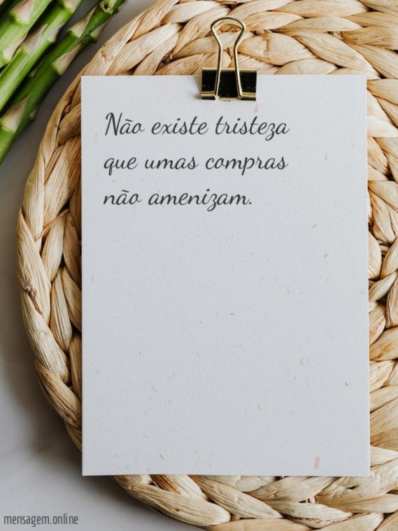 Umas compras não amenizam