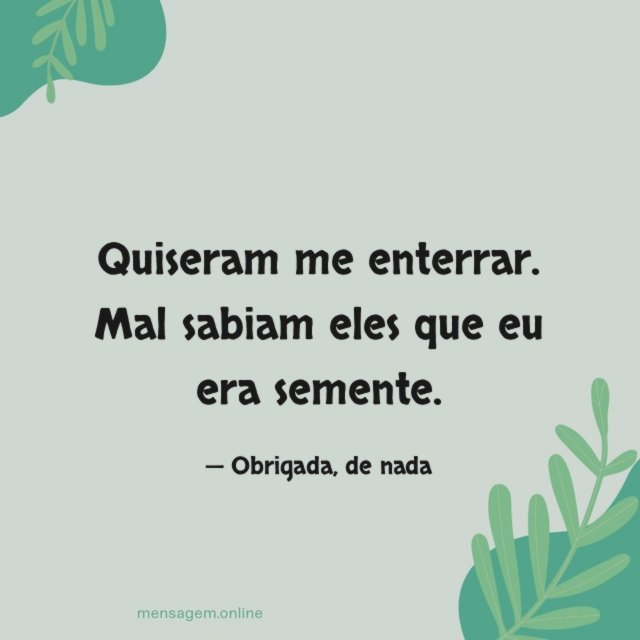 Quiseram me enterrar