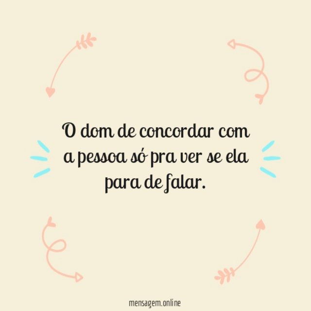 O dom de concordar
