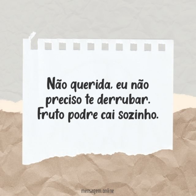 Fruto podre cai sozinho