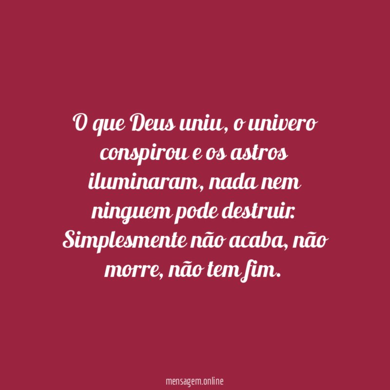O que Deus uniu