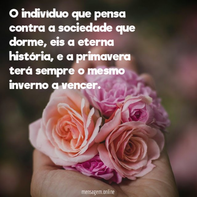 O indivíduo que pensa contra a sociedade que dorme