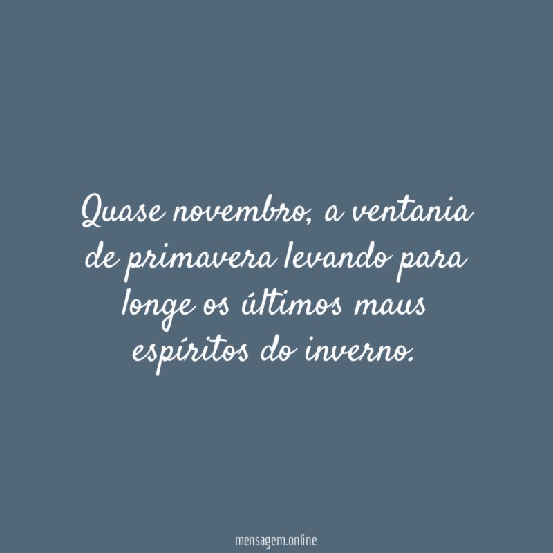 Quase novembro