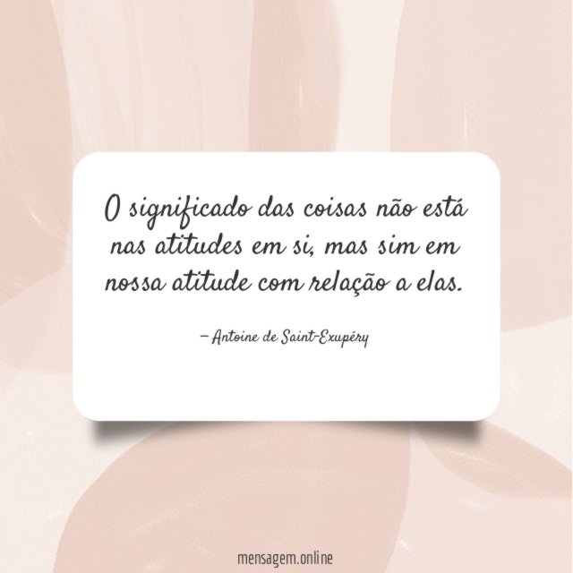 O significado das coisas
