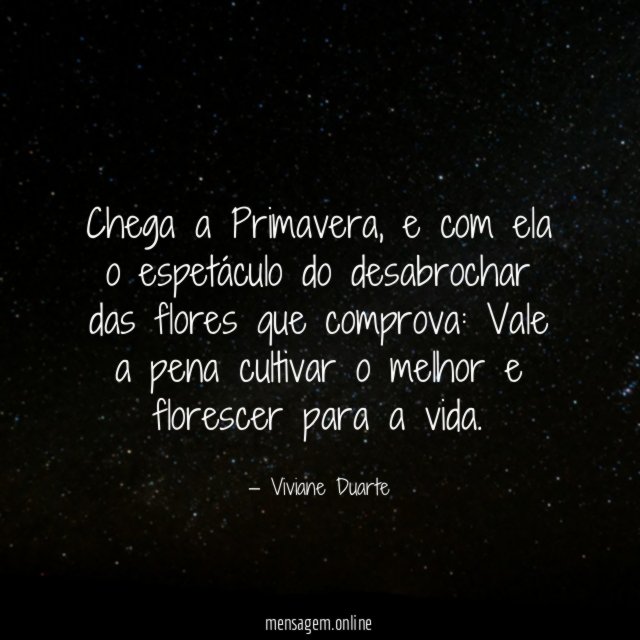Chega a Primavera